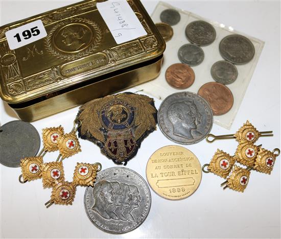 Mixed medals, coin s etc